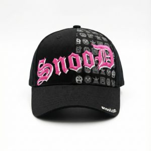 Retro style. Classic game. Snood forever. Pink Lettering Cap