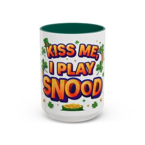 "Kiss Me, I Play Snood" St. Patricks Day Mug