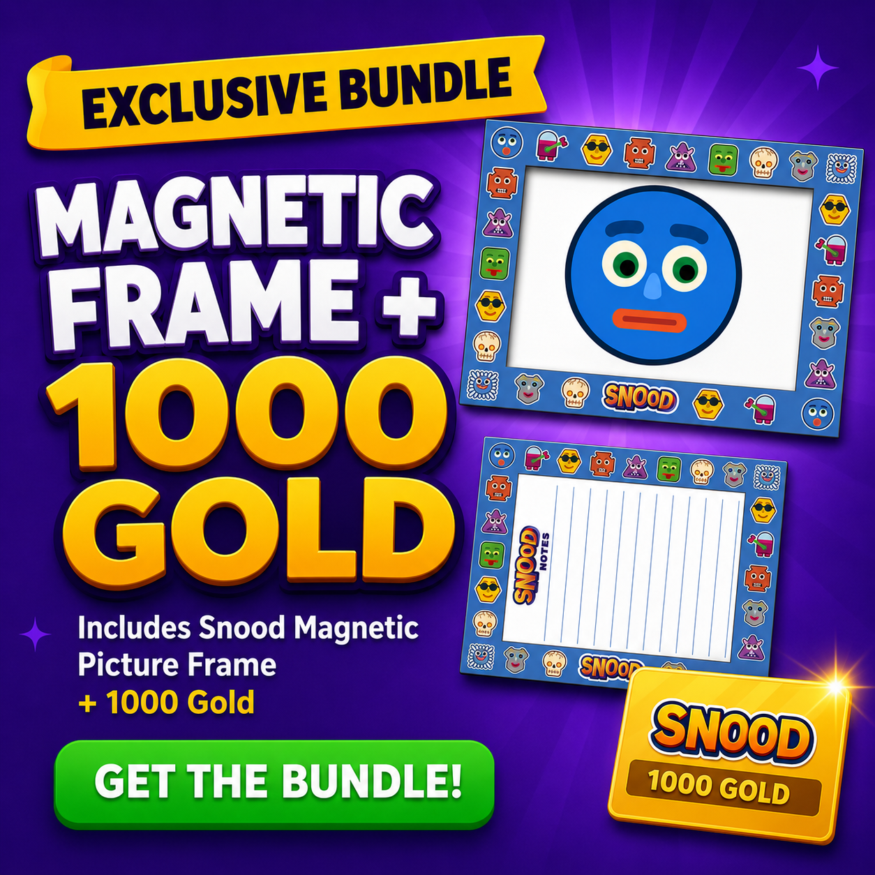 Snood Original – 1000 Gold + Magnetic Frame Bundle