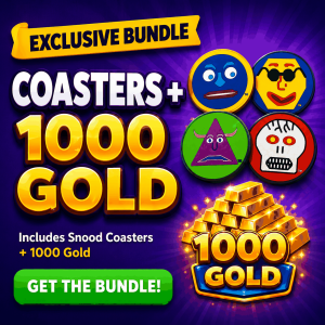 Snood Original – 1000 Gold + Snood Coasters Bundle