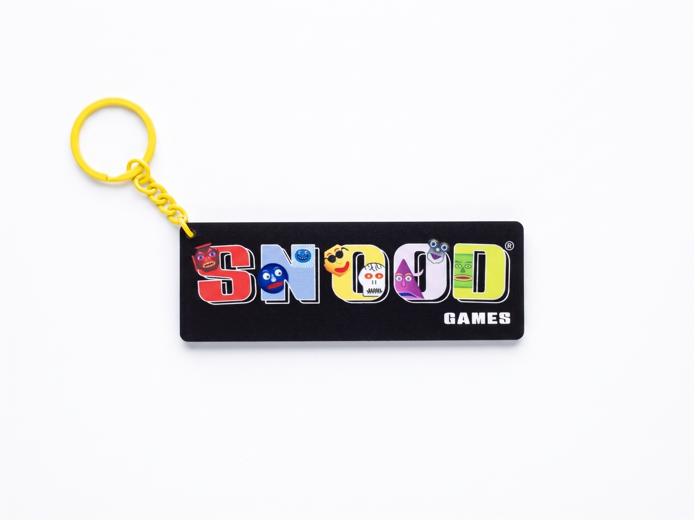 Carry the whole Snood crew wherever you go. Snood Games Acrylic Keychain - Image 2